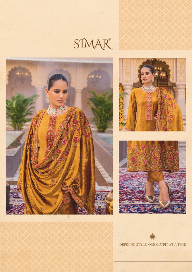 Libas E Khaas By Glossy Embroidery Viscose Velvet Wholesale Price In Surat